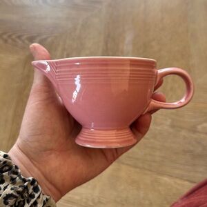 Fiesta ROSE Pink Ring Handle Individual Creamer Fiestaware F-103 Re…